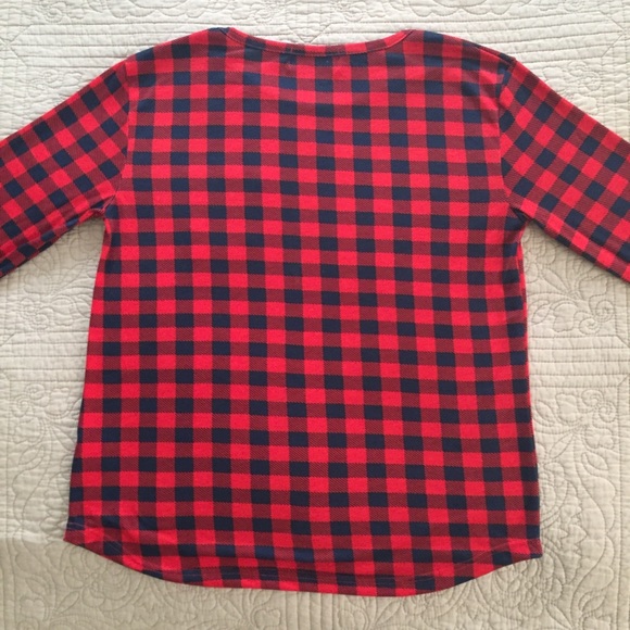 Smiley Embroidered Check Longsleeve Top - Picture 4 of 5
